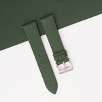 Olive Green Epsom Leather Slim Watch Strap