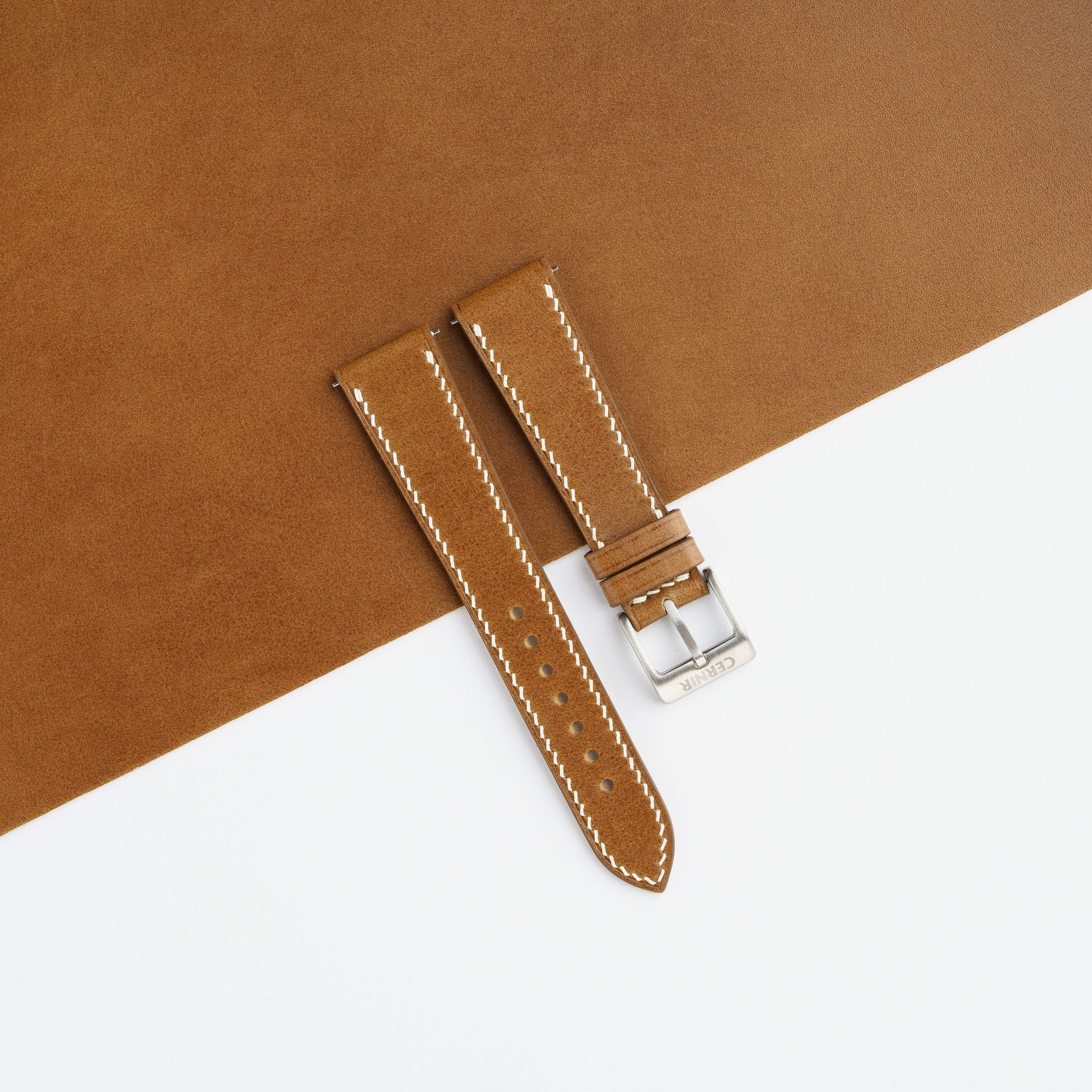 Tan Buttero Leather Slim Watch Strap