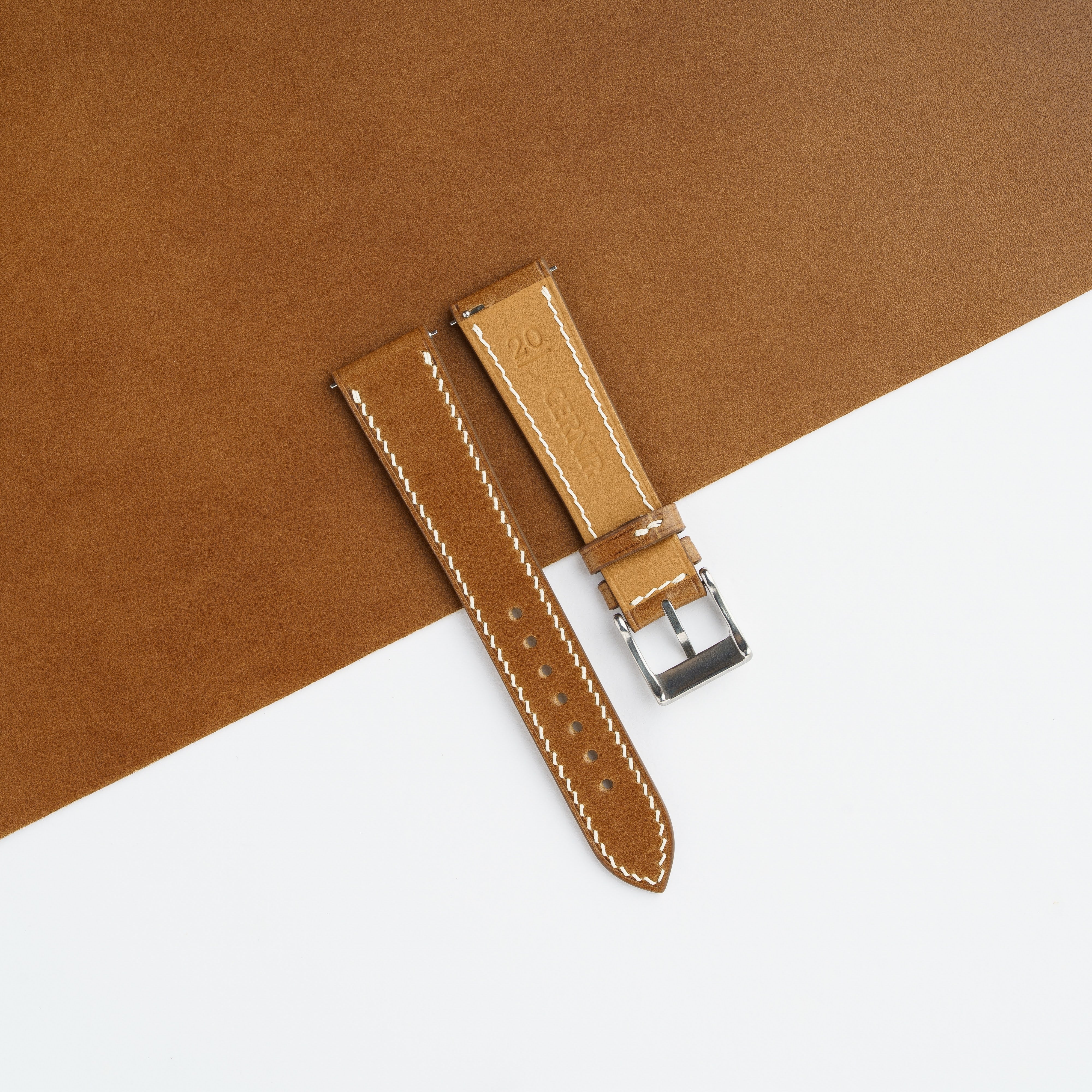 Tan Buttero Leather Slim Watch Strap