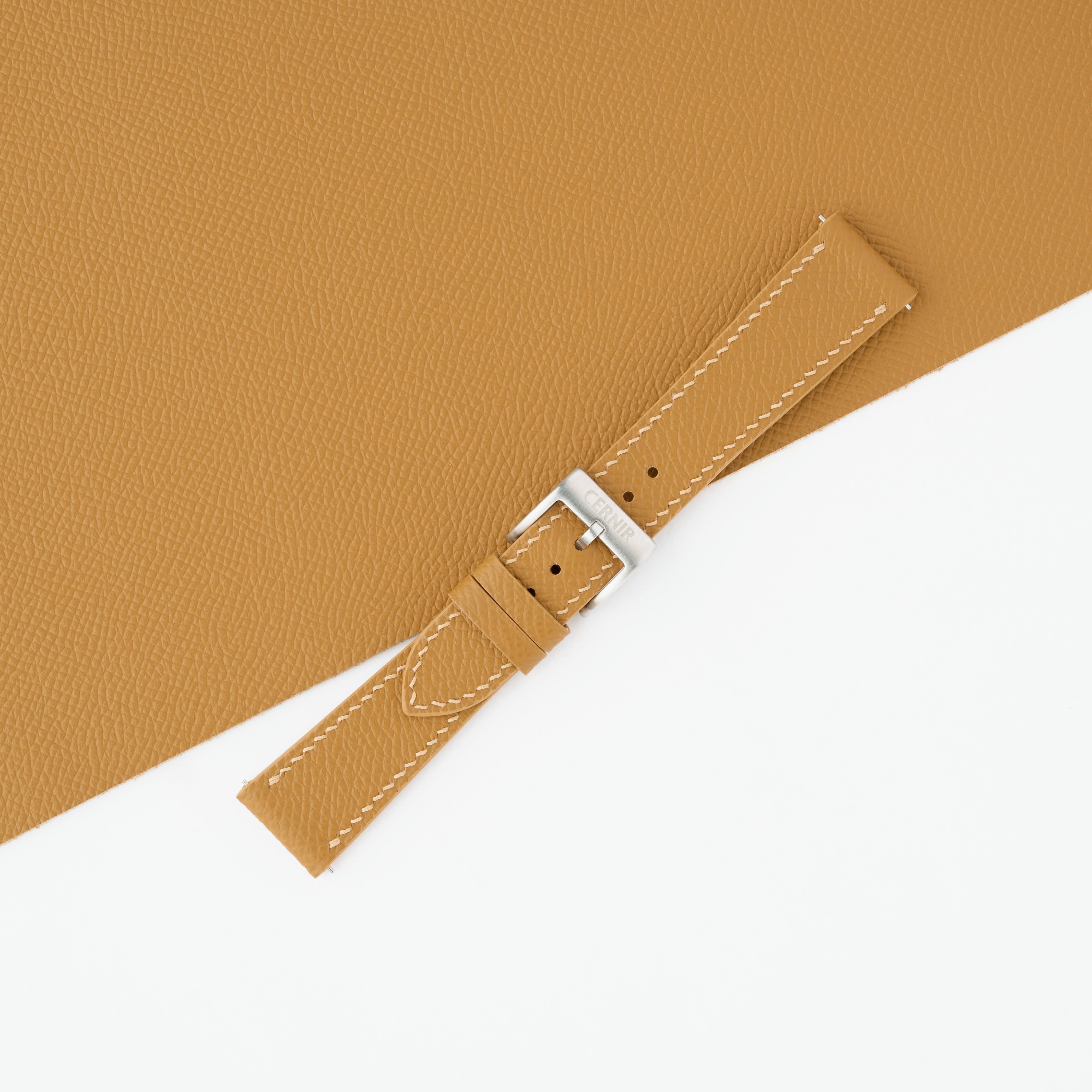 Tan Epsom Leather Slim Watch Strap