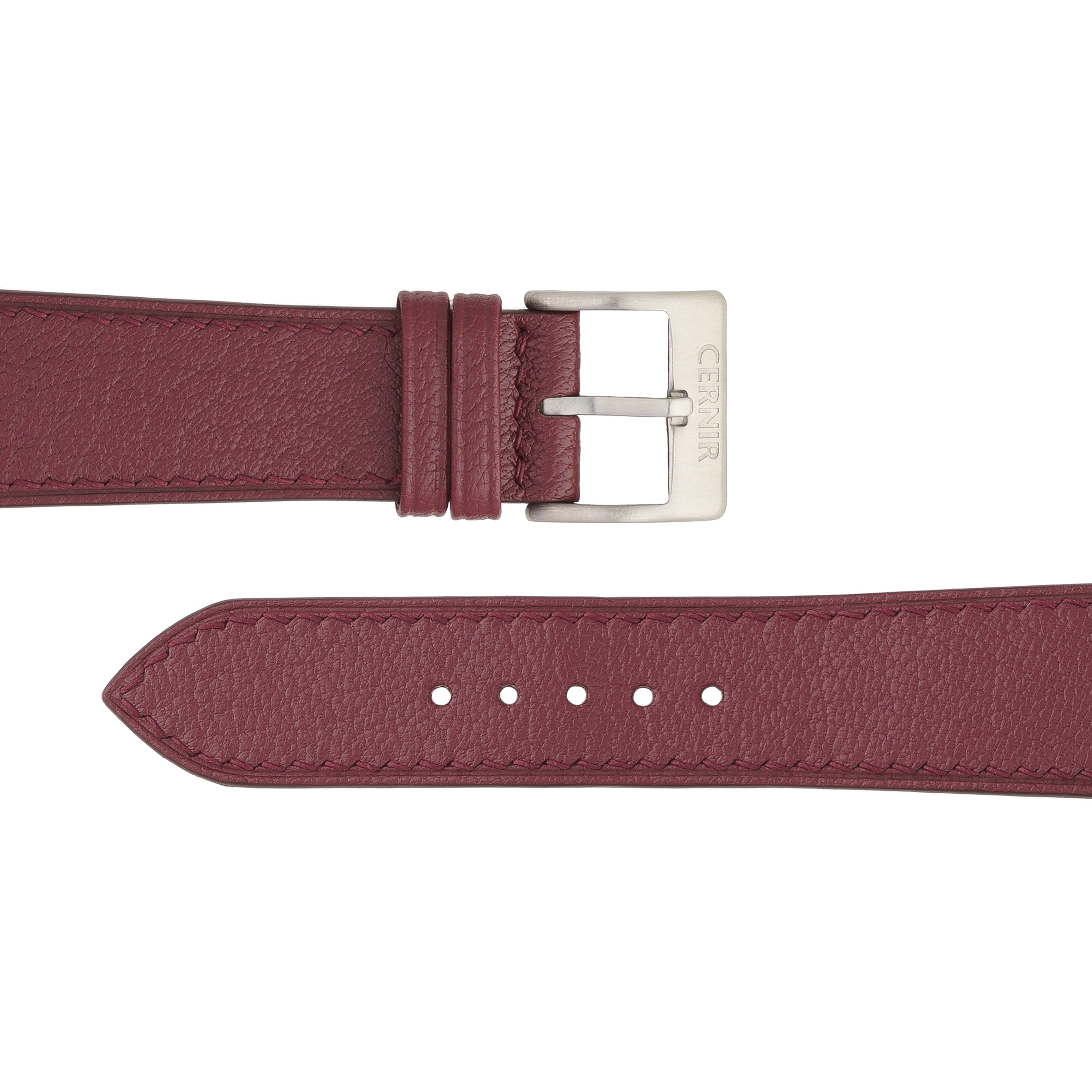 Bordeaux Alran Chevre Sully Leather Slim Watch Strap