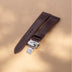 Burgundy Shell Cordovan Leather Slim Watch Strap