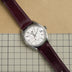 Burgundy Shell Cordovan Leather Slim Watch Strap