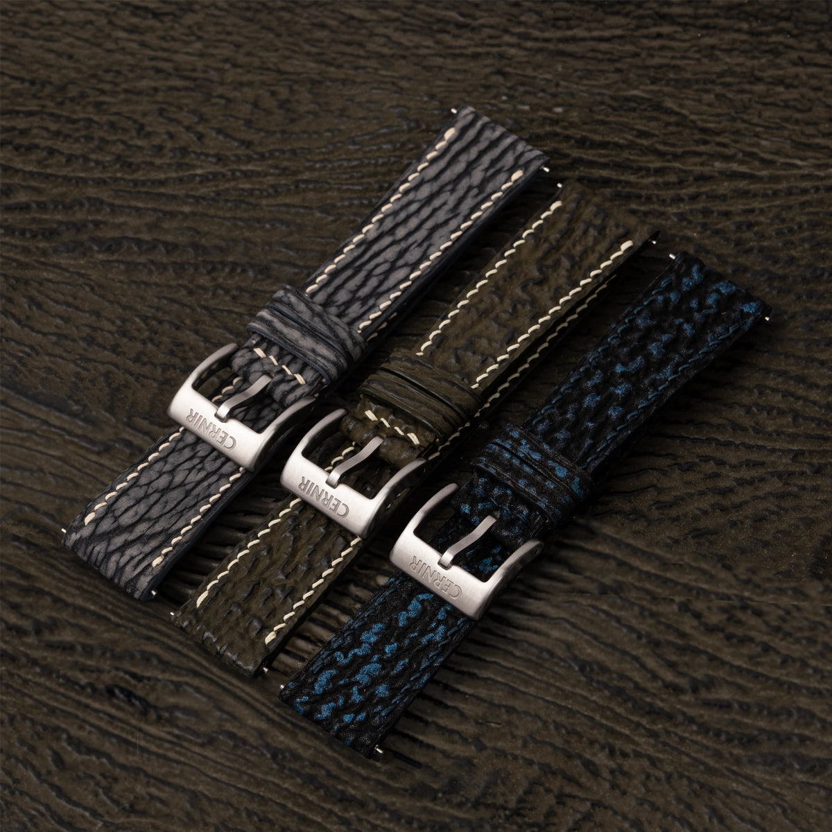 Shark Leather watch straps by Cernir