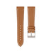 Golden Brown Alran Chevre Sully Leather Slim Watch Strap - Cream Stitch