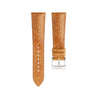 Golden Brown Ostrich Leather Padded Watch Strap