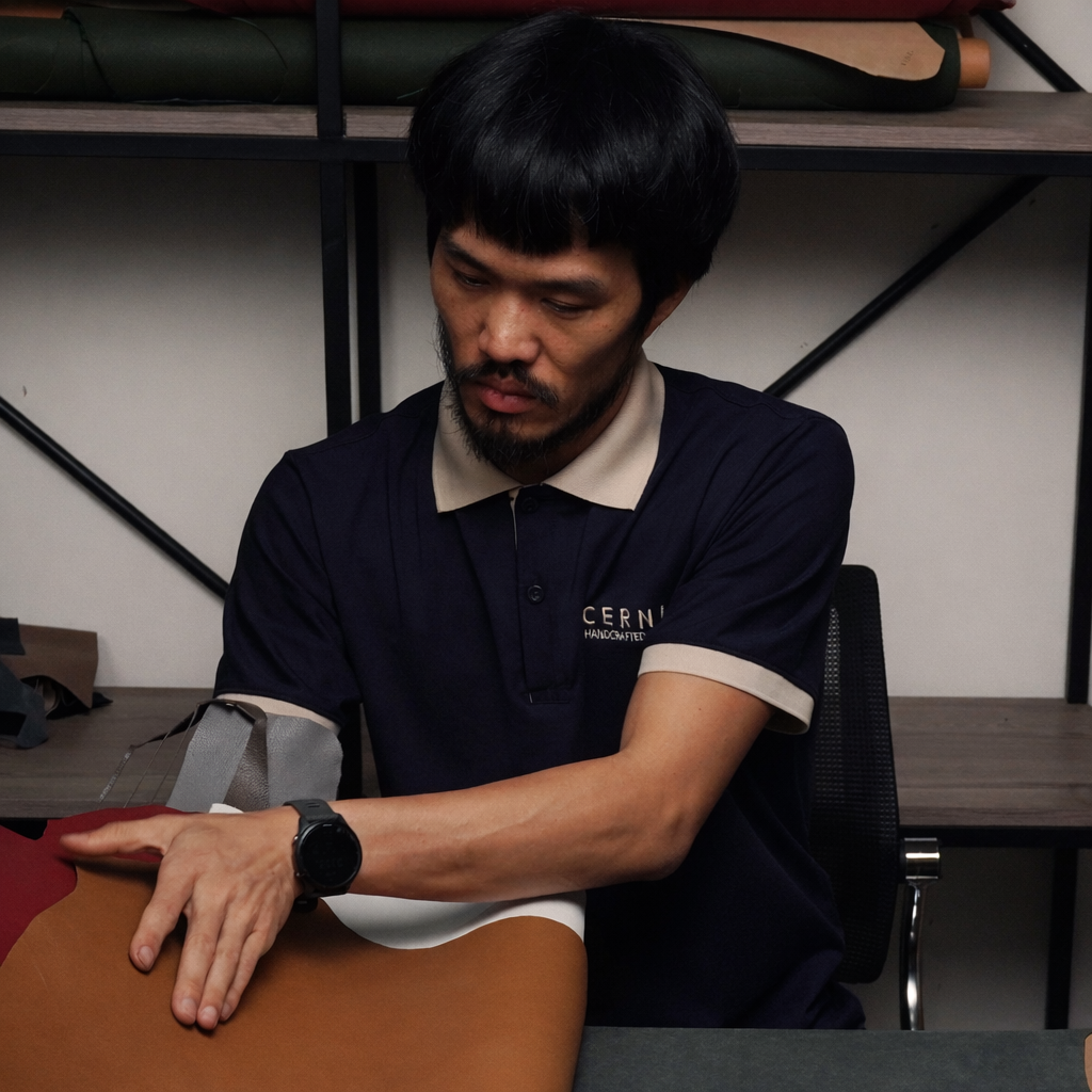 Handcrafting a leather watch strap