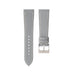 Light Grey Alran Chevre Sully Leather Slim Watch Strap - Cream Stitch