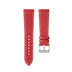 Red Alran Chevre Sully Leather Slim Watch Strap - Cream Stitch