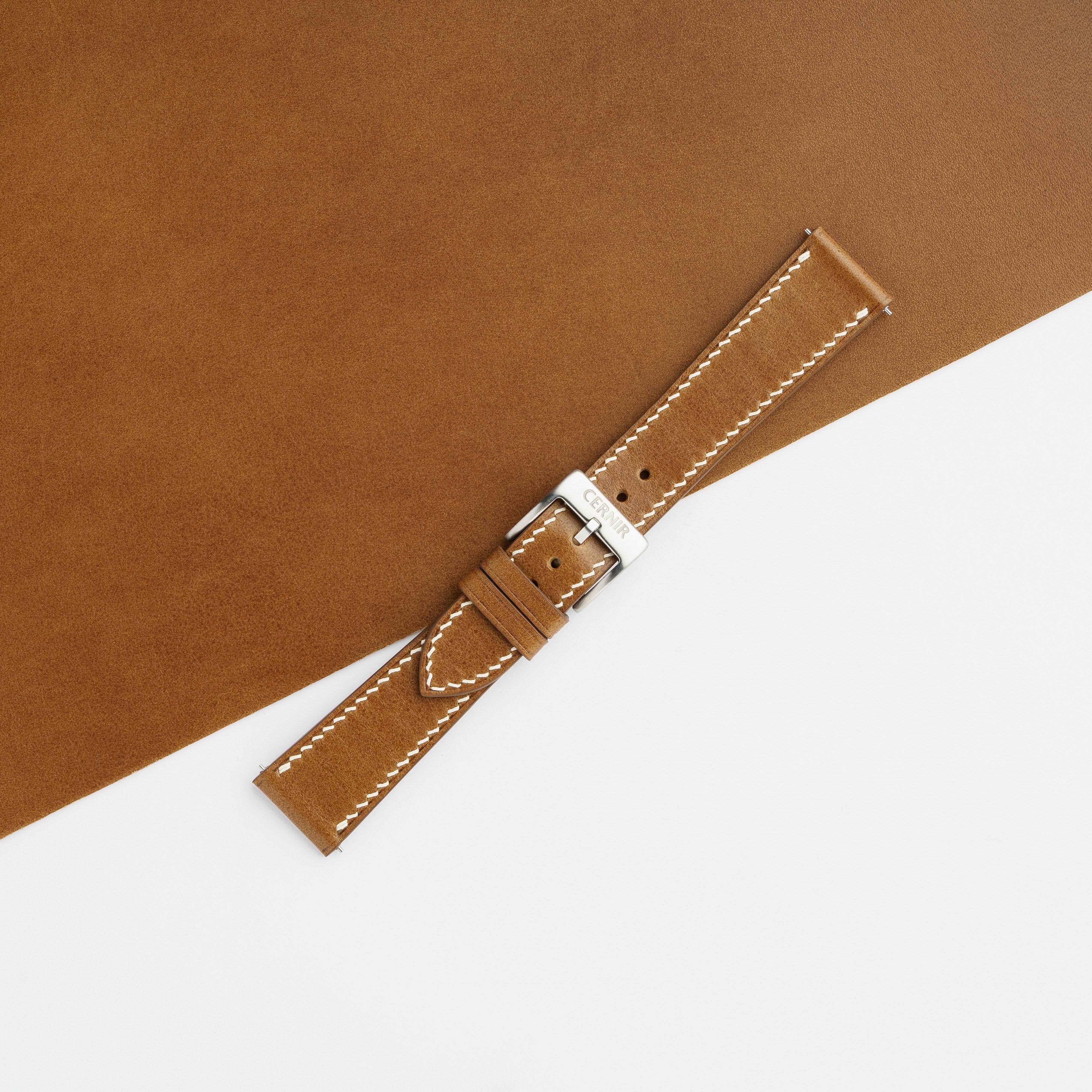 Tan Buttero Leather Slim Watch Strap