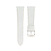White Alran Chevre Sully Leather Slim Watch Strap